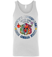 Octopus Apothecary - Tie-Dyed Sky Blue on White 2 - Canvas Unisex Tank