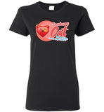 Strawberry Cat - Lifestyle - Gildan Ladies Short-Sleeve