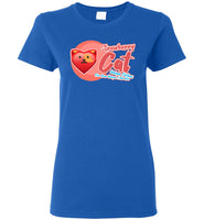 Strawberry Cat - Lifestyle - Gildan Ladies Short-Sleeve