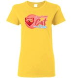 Strawberry Cat - Lifestyle - Gildan Ladies Short-Sleeve