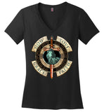God Love Grace Faith - District Made Ladies Perfect Weight V-Neck