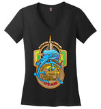 Octopus Apothecary - Nautical - District Made Ladies Perfect Weight V-Neck