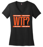 Bearded Behaviorist - WTF? Four Functions of Behavior - District Made Ladies Perfect Weight V-Neck