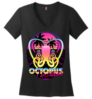 Octopus Apothecary - New Retro Wave - District Made Ladies Perfect Weight V-Neck