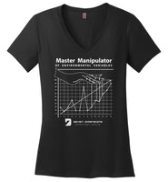 Seven Dimensions Branded - Master Manipulator - District Made Ladies Perfect Weight V-Neck