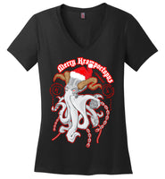 Octopus Apothecary - Krampoctopus - District Made Ladies Perfect Weight V-Neck
