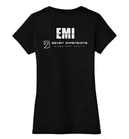 Seven Dimensions - Emi, Neon - District Made Ladies Perfect Weight V-Neck