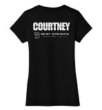 Seven Dimensions - Courtney, Flower - District Made Ladies Perfect Weight V-Neck