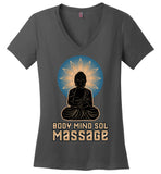 Body Mind Sol - Essential - District Made Ladies Perfect Weight V-Neck