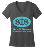 Sew It Seams Blue Logo V-Neck