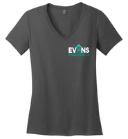 Evans Cleaning Service - District Made Ladies Perfect Weight V-Neck