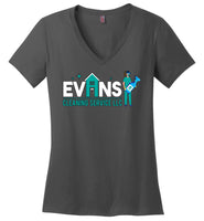 Evans Cleaning Service 2 - District Made Ladies Perfect Weight V-Neck