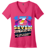 Seven Dimensions - Liat, New Retro - District Made Ladies Perfect Weight V-Neck