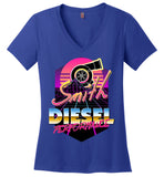 Smith Diesel - New Retro Turbo - District Made Ladies Perfect Weight V-Neck