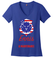 Ennis Construction & Maintenance LLC - District Made Ladies Perfect Weight V-Neck