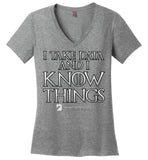 I Take Data & I Know Things - District Made Ladies Perfect Weight V-Neck