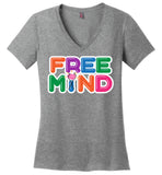 Free Mind - District Made Ladies Perfect Weight V-Neck