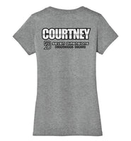 Seven Dimensions - Courtney, Metal - District Made Ladies Perfect Weight V-Neck