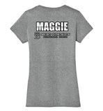 Seven Dimensions - Maggie, Flower - District Made Ladies Perfect Weight V-Neck