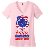 Ennis Construction & Maintenance LLC - District Made Ladies Perfect Weight V-Neck