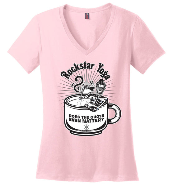 Rockstar Yoga - District Made Ladies Perfect Weight V-Neck