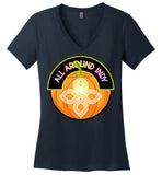 All Around Indy - Halloween - District Made Ladies Perfect Weight V-Neck