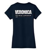 Seven Dimensions - Veronica, Flower - District Made Ladies Perfect Weight V-Neck