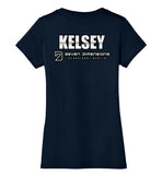 Seven Dimensions - Kelsey, New Retro - District Made Ladies Perfect Weight V-Neck
