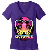 Octopus Apothecary - New Retro Wave - District Made Ladies Perfect Weight V-Neck