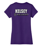 Seven Dimensions - Kelsey, Neon - District Made Ladies Perfect Weight V-Neck