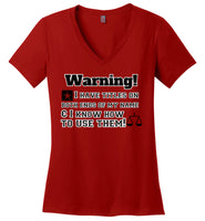Titles on Both Ends - Ladies Perfect Weight V-Neck