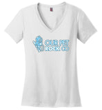 Our Pet Rock - District Made Ladies Perfect Weight V-Neck