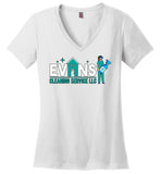 Evans Cleaning Service 2 - District Made Ladies Perfect Weight V-Neck