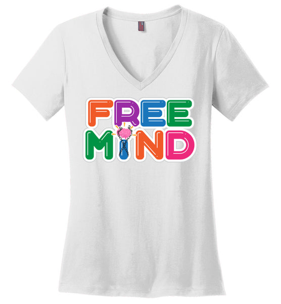 Free Mind - District Made Ladies Perfect Weight V-Neck