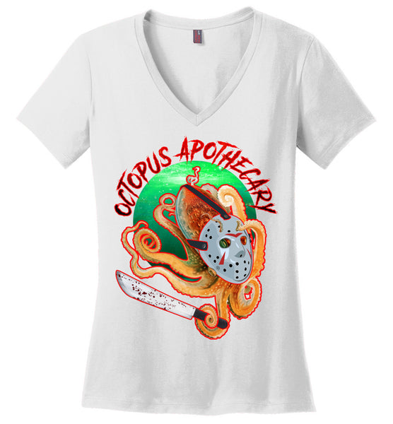 Octopus Apothecary: Murder on 13th Street: District Made Ladies Perfect Weight V-Neck