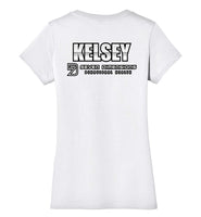 Seven Dimensions - Kelsey, Flower - District Made Ladies Perfect Weight V-Neck