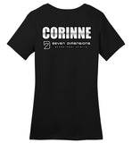Seven Dimensions - Corinne, Flower - District Made Ladies Perfect Weight Tee