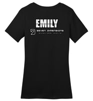 Seven Dimensions - Emily, Flower - District Made Ladies Perfect Weight Tee