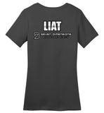 Seven Dimensions - Liat, Flower - District Made Ladies Perfect Weight Tee