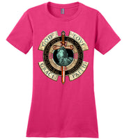 God Love Grace Faith - District Made Ladies Perfect Weight Tee