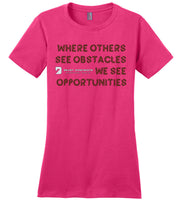 Seven Dimensions - Sherry, Neon - District Made Ladies Perfect Weight Tee