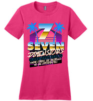 Seven Dimensions - Emi, New Retro - District Made Ladies Perfect Weight Tee