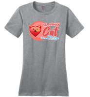 Strawberry Cat - Lifestyle - District Made Ladies Perfect Weight Tee