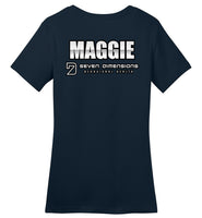 Seven Dimensions - Maggie, Flower - District Made Ladies Perfect Weight Tee