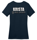 Seven Dimensions - Krista, Flower - District Made Ladies Perfect Weight Tee