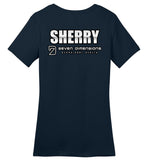 Seven Dimensions - Sherry, New Retro - District Made Ladies Perfect Weight Tee