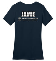 Seven Dimensions - Jamie, New Retro - District Made Ladies Perfect Weight Tee