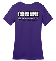 Seven Dimensions - Corinne, New Retro - District Made Ladies Perfect Weight Tee