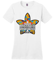 Seven Dimensions - Corinne, Flower - District Made Ladies Perfect Weight Tee