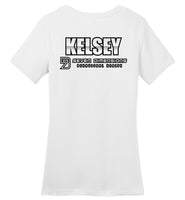 Seven Dimensions - Kelsey, Flower - District Made Ladies Perfect Weight Tee
